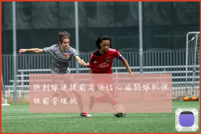 热刺球迷提前离场信心减弱球队保级前景堪忧